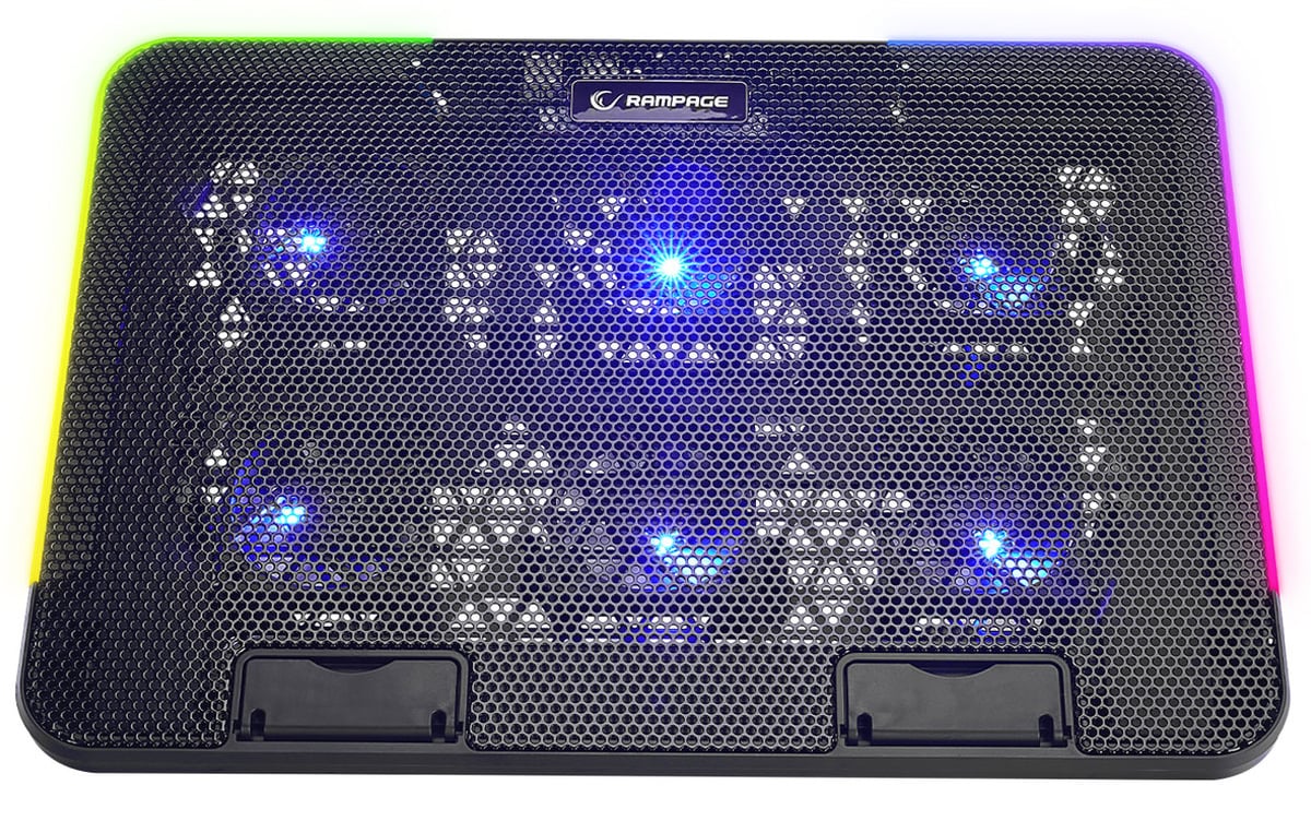 Podstawka chłodząca pod laptopa 15,6'' Rampage Sixpower R9 - Widok od przodu pod kątem