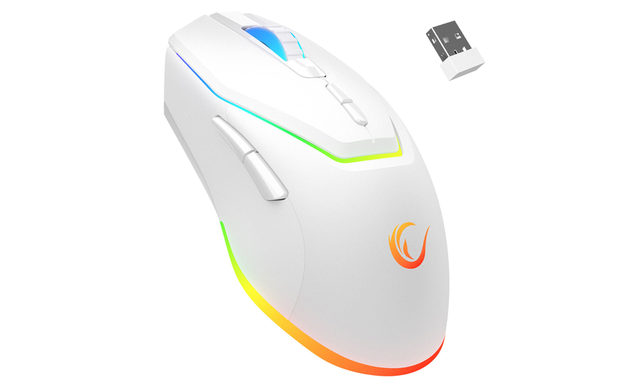 Mysz Rampage Vortex M1 Wireless RGB LED White