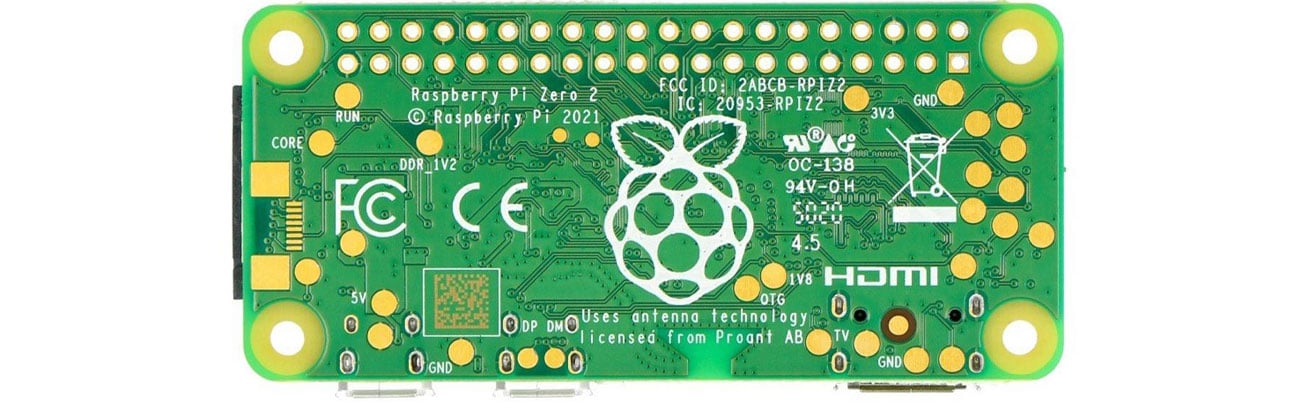Mini-PC Raspberry Pi Zero 2 W tył produktu