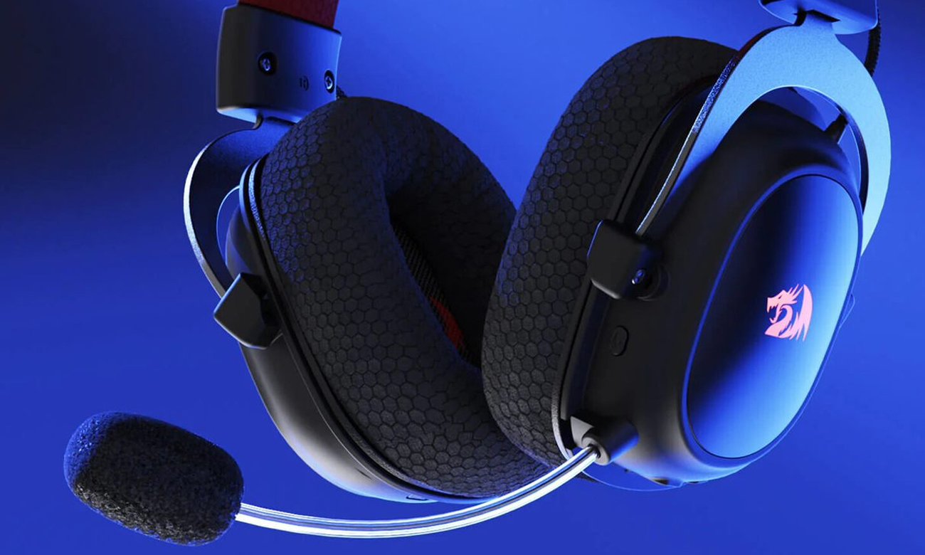 Bezprzewodowy zestaw słuchawkowy Redragon Zeus RGB Pro - Czuły mikrofon