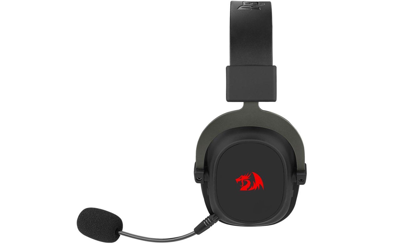 Bezprzewodowy zestaw słuchawkowy Redragon Zeus RGB Pro - Widok z boku