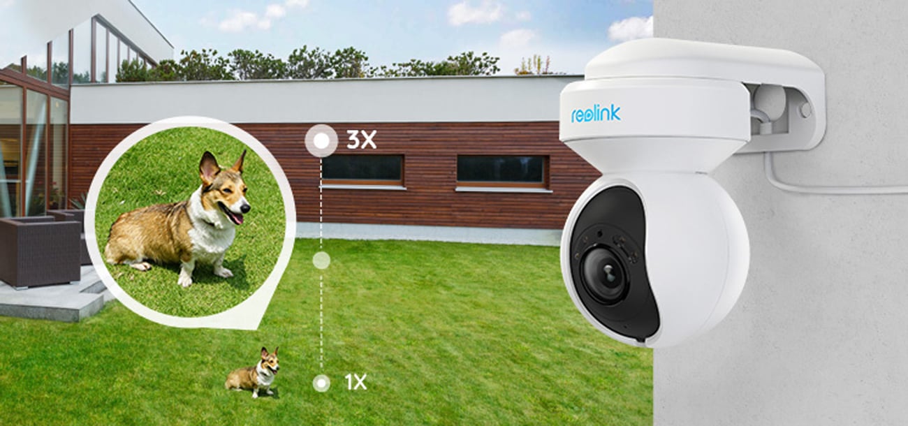 Kamera zewnętrzna Reolink E1 Outdoor - Trzykrotny zoom optyczny