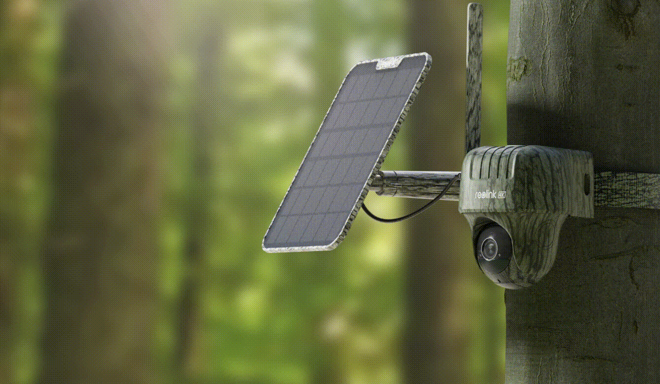 Inteligentna zewnętrzna obrotowa kamera Reolink 4G G450 + Panel