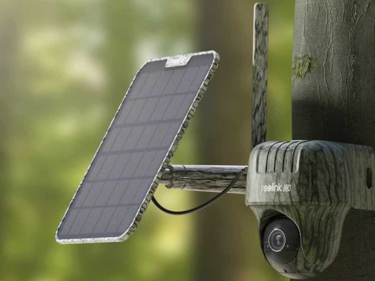 Inteligentna zewnętrzna obrotowa kamera Reolink 4G G450 + Panel - Grafika lifestyle