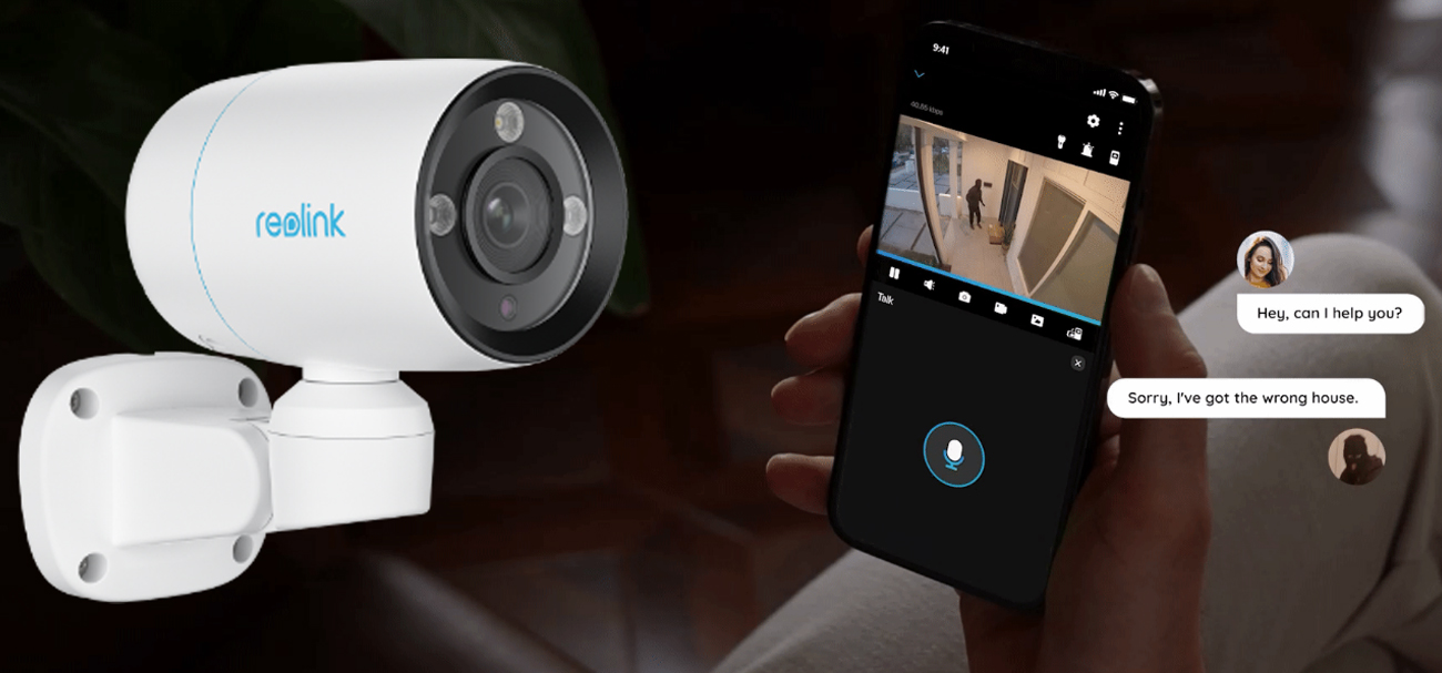 Inteligentna kamera Reolink RLC-81PA POE - Dwukierunkowa komunikacja audio