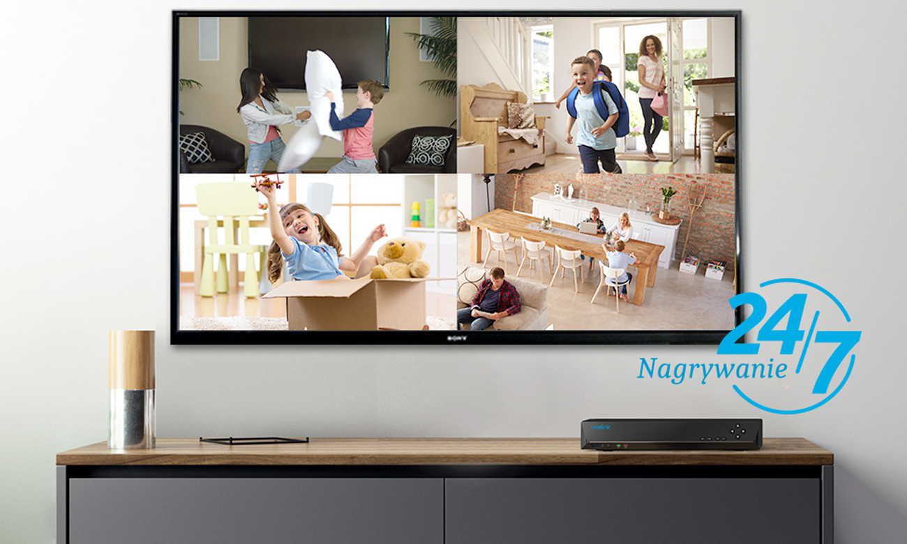 Zestaw Reolink RLK8-1200B4-A (2.8MM) - Ciągłe nagrywanie 24/7