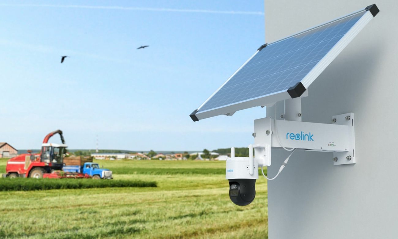 Kamera zewnętrzna Reolink TrackMix LTE Plus + Panel solarny Plus - Grafika lifestyle
