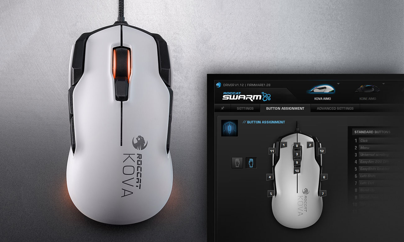 Roccat KOVA AIMO RGB Biała - Oprogramowanie Swarm