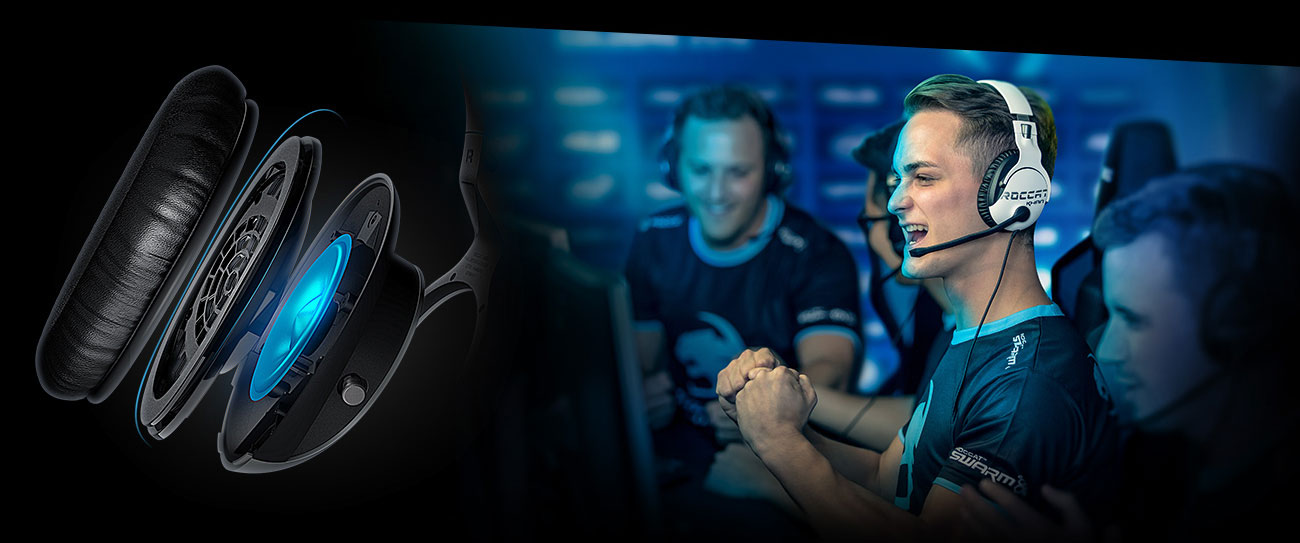 Roccat Khan Pro szybkie przetworniki neodymowe 50mm