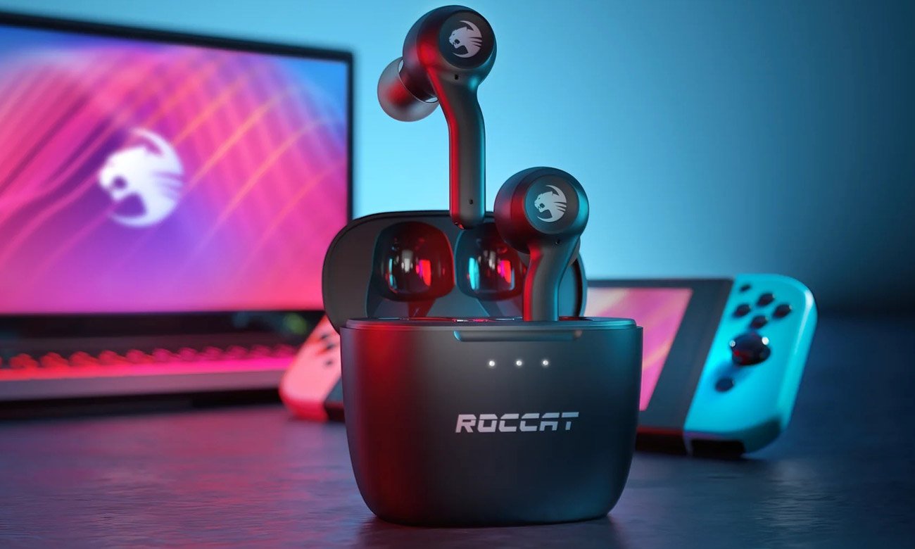 Słuchawki bezprzewodowe Roccat Syn Buds Air Czarne - Długi czas pracy na baterii