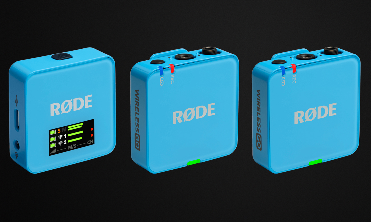 RØDE Wireless GO (Gen 3) Blue - Grafika z tłem