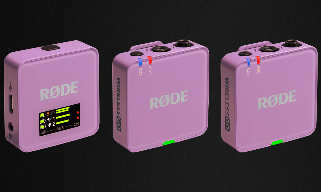 RØDE Wireless GO (Gen 3) Lilac - Grafika z tłem