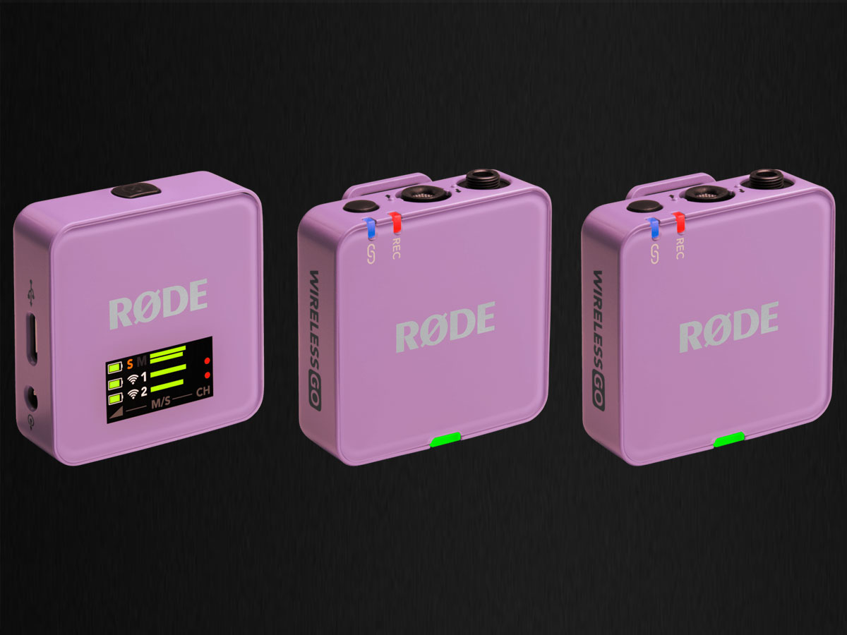 RØDE Wireless GO (Gen 3) Lilac - Grafika z tłem
