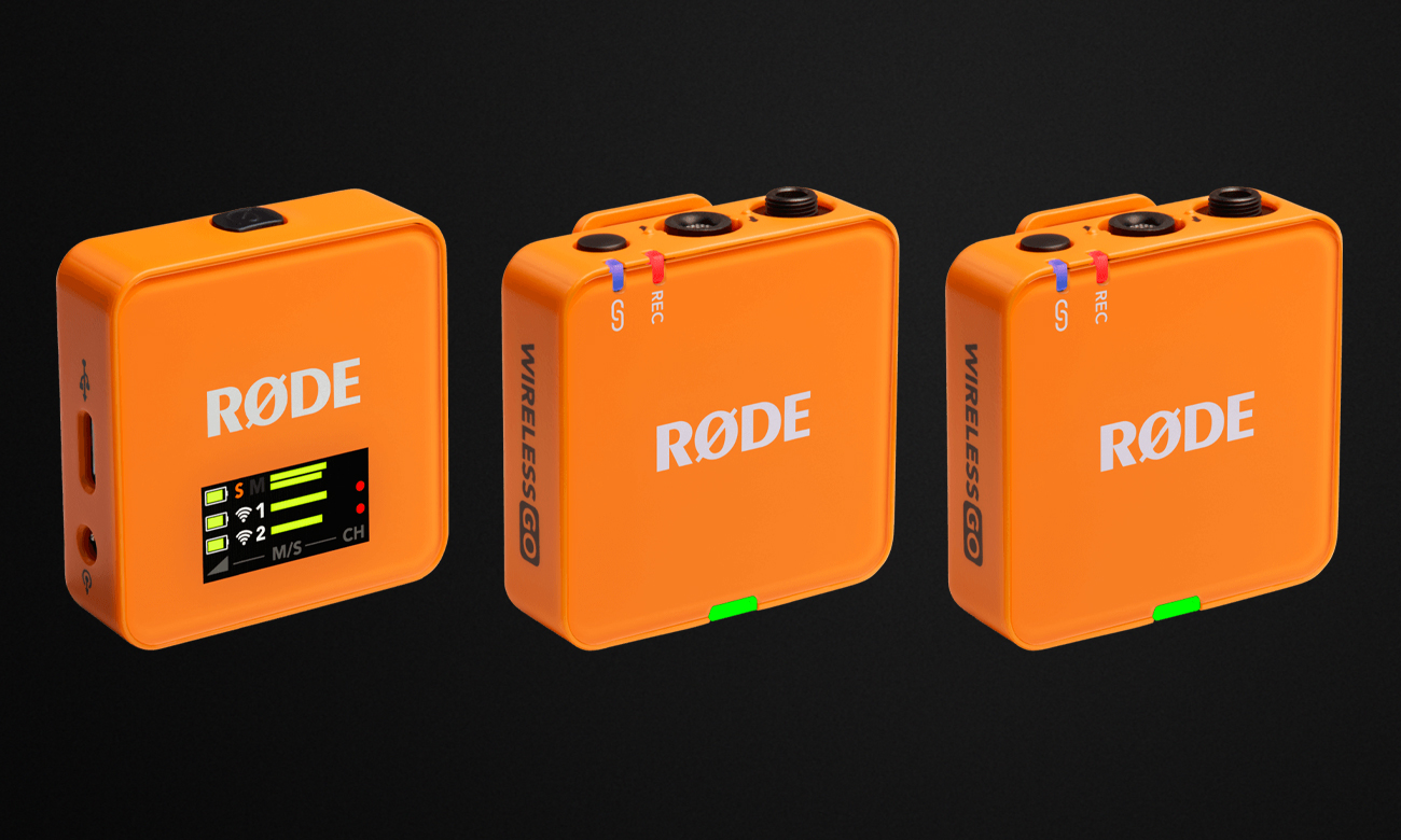 RØDE Wireless GO (Gen 3) Orange - Grafika z tłem