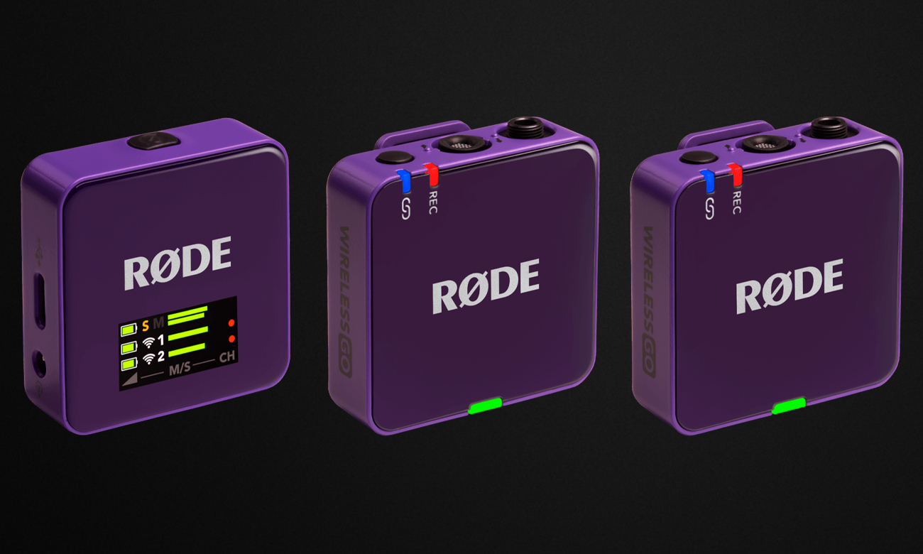 RØDE Wireless GO (Gen 3) Purple - Grafika z tłem