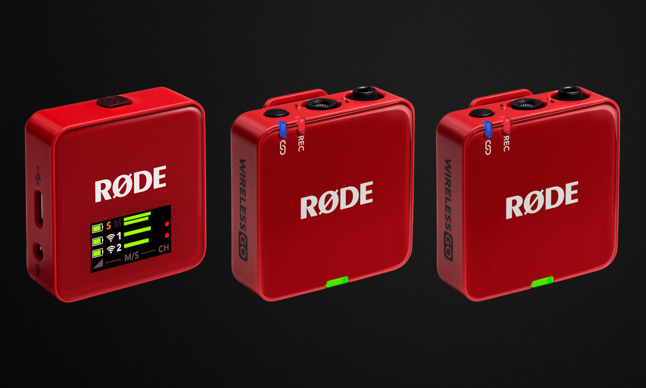 RØDE Wireless GO (Gen 3) Red - Grafika z tłem