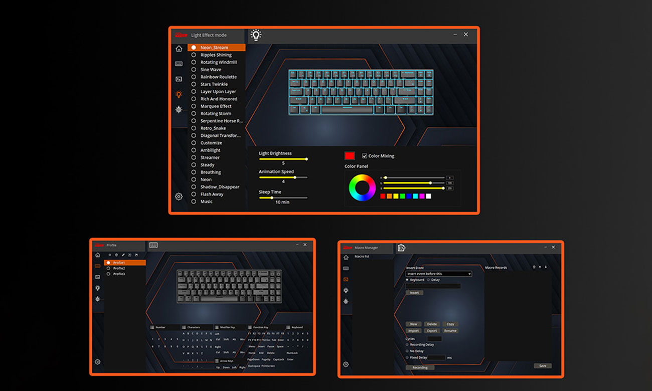 Royal Kludge RK837 RGB oprogramowanie