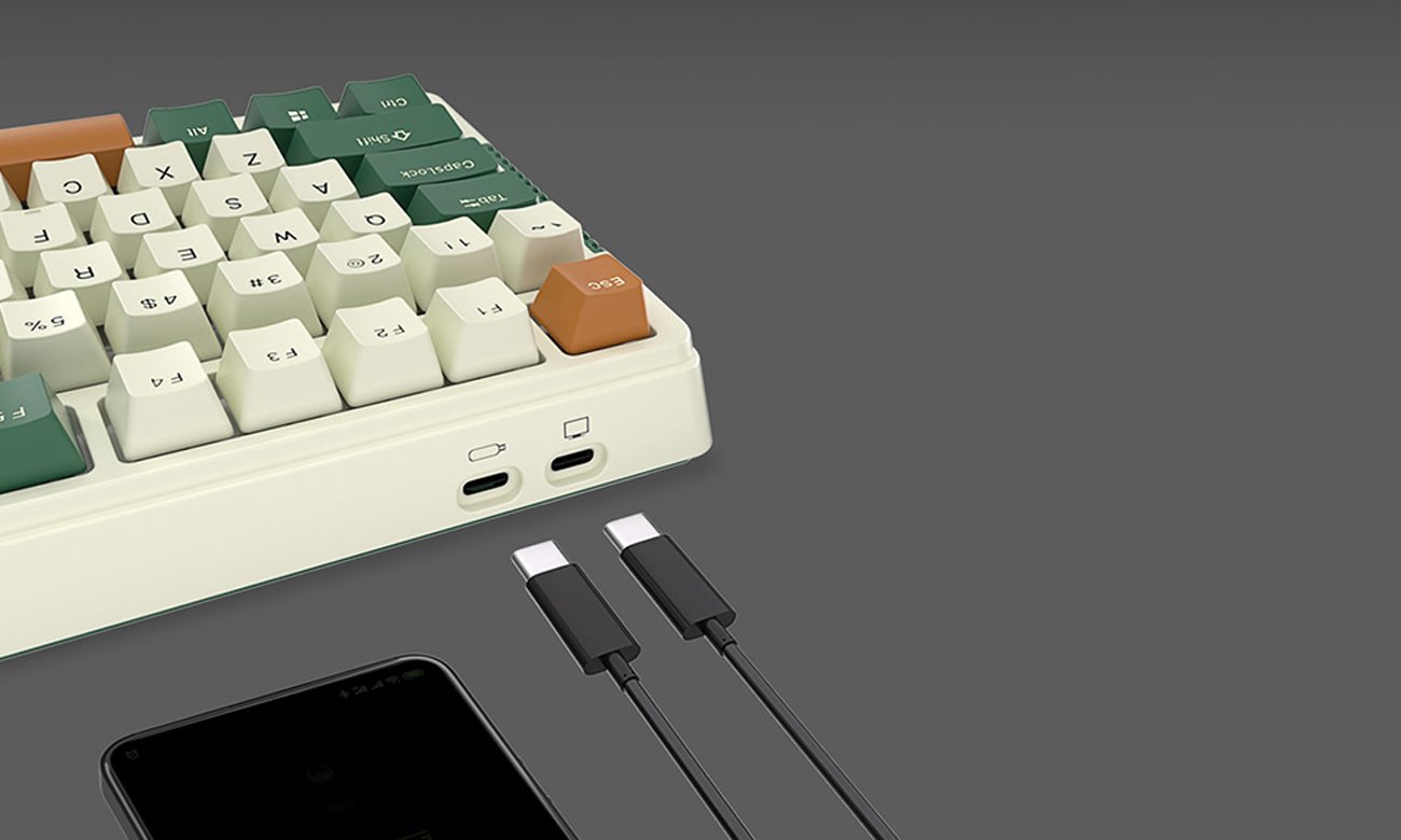 Royal Kludge RKH81 RGB dwa złącza USB-C