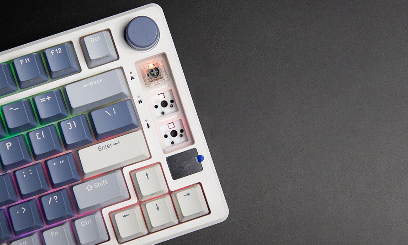 Royal Kludge RKM75 RGB przełączniki