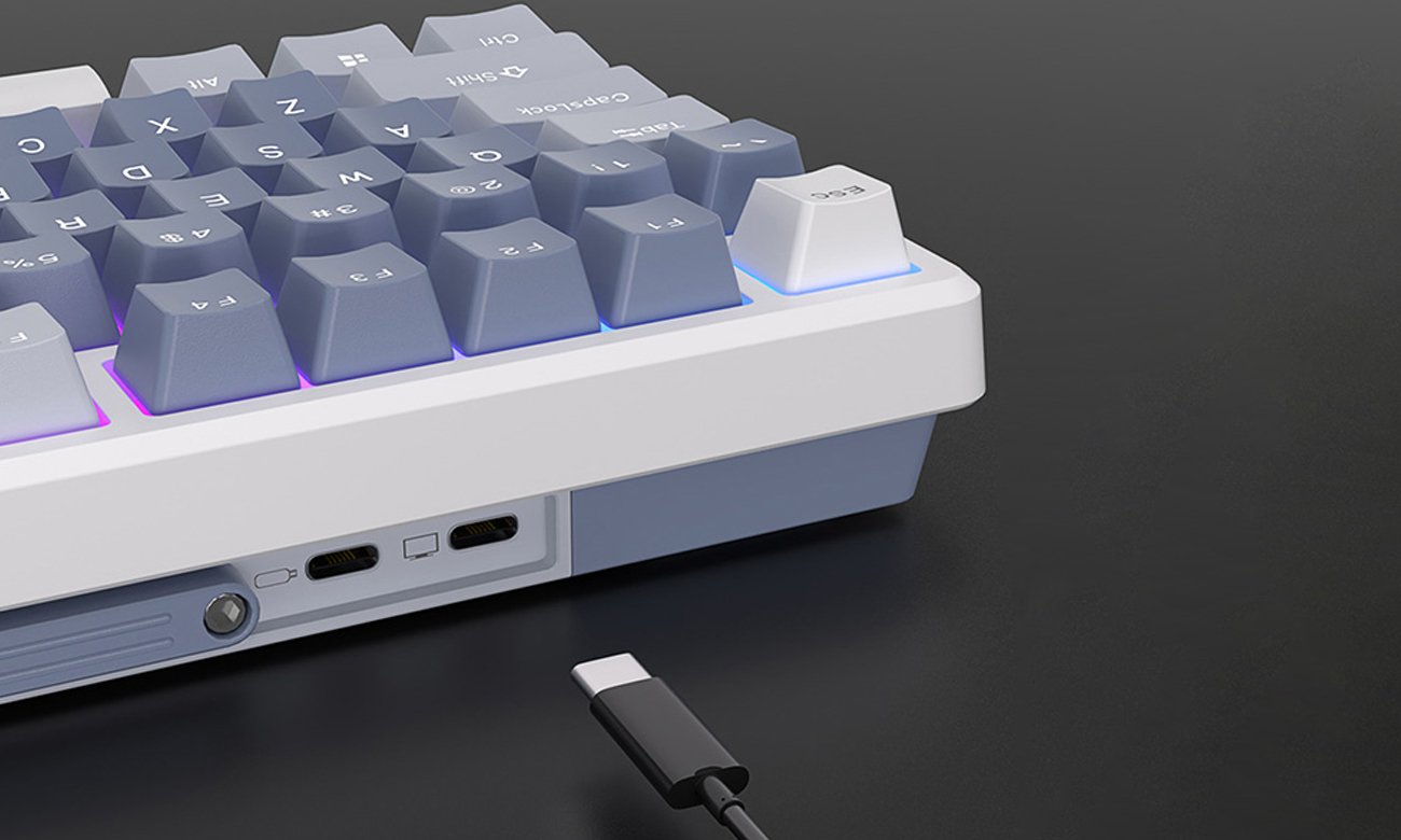 Royal Kludge RKM75 RGB dwa złącza USB-C