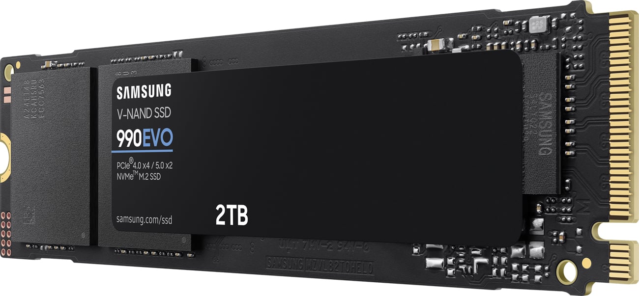 Dysk SSD M.2 PCIe Gen5 NVMe Samsung Evo 990 2 TB - Widok od przodu pod kątem