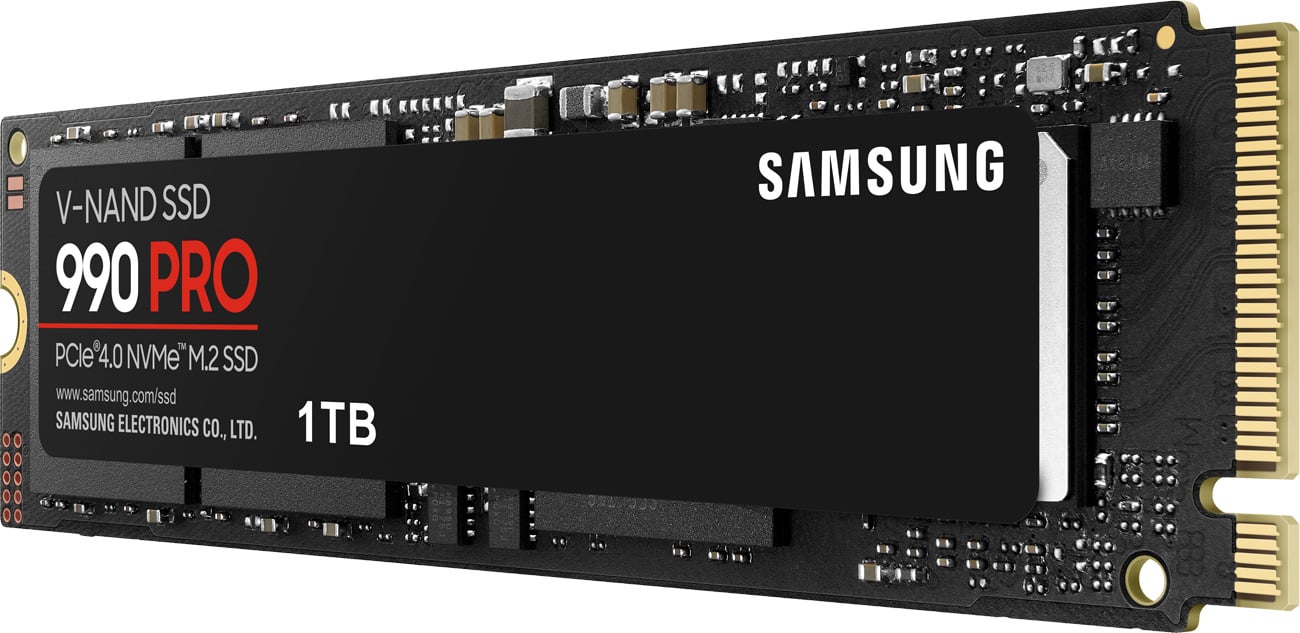 Dysk SSD M.2 Samsung 990 PRO 1 TB - Widok od przodu pod ktem