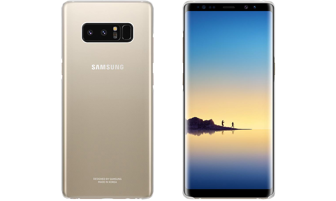 Samsung Clear Cover Transparent dla Galaxy Note 8 Przód i tył
