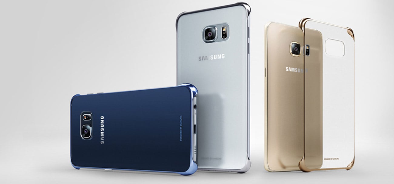 Samsung Clear Cover Galaxy S6 Edge Plus G928 czarne etui