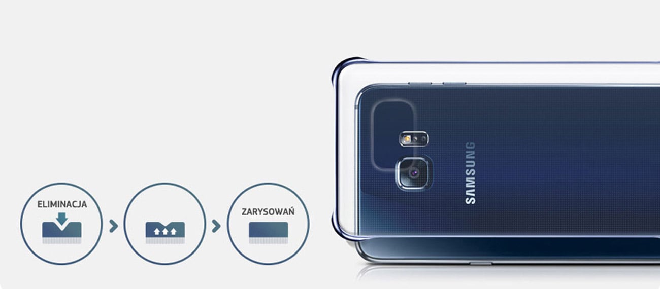 Samsung Clear Cover Galaxy S6 Edge Plus G928 czarne