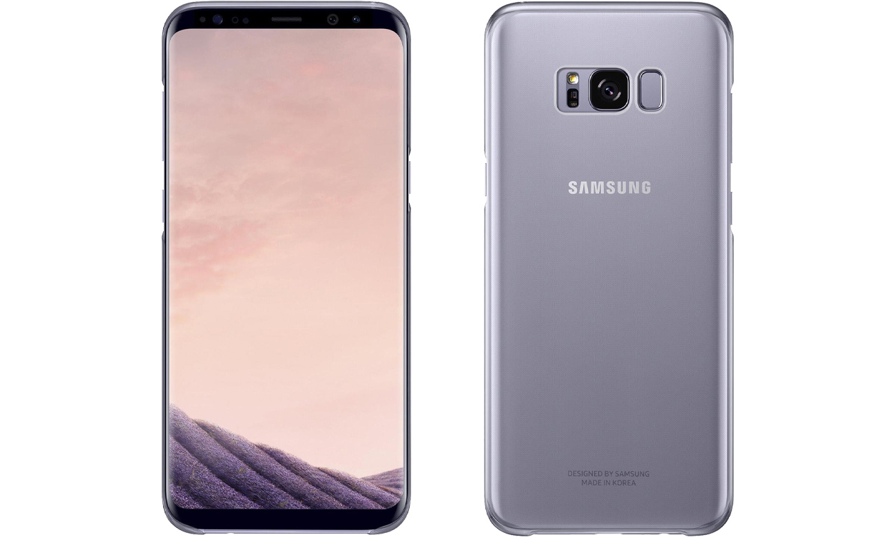 Samsung Clear Cover do Galaxy S8+ fioletowy przód i tył