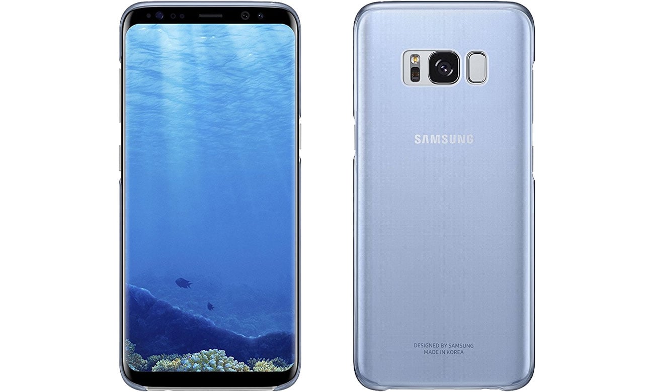 Samsung Clear Cover do Galaxy S8 Blue przód i tył