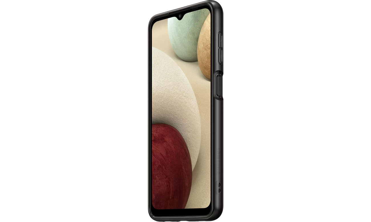 Etui Samsung Clear Cover do Galaxy A12 czarne EF-QA125TBEGEU