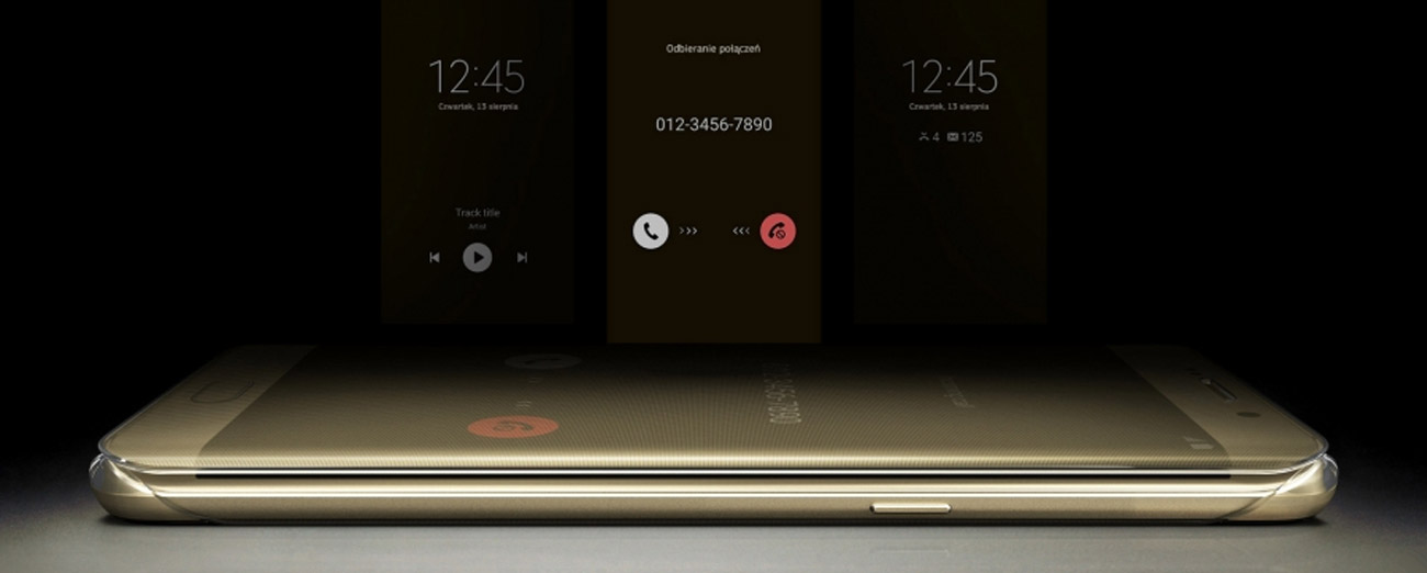 Samsung Clear View Cover do Galaxy S6 Edge Plus czarny Wygodna obsługa