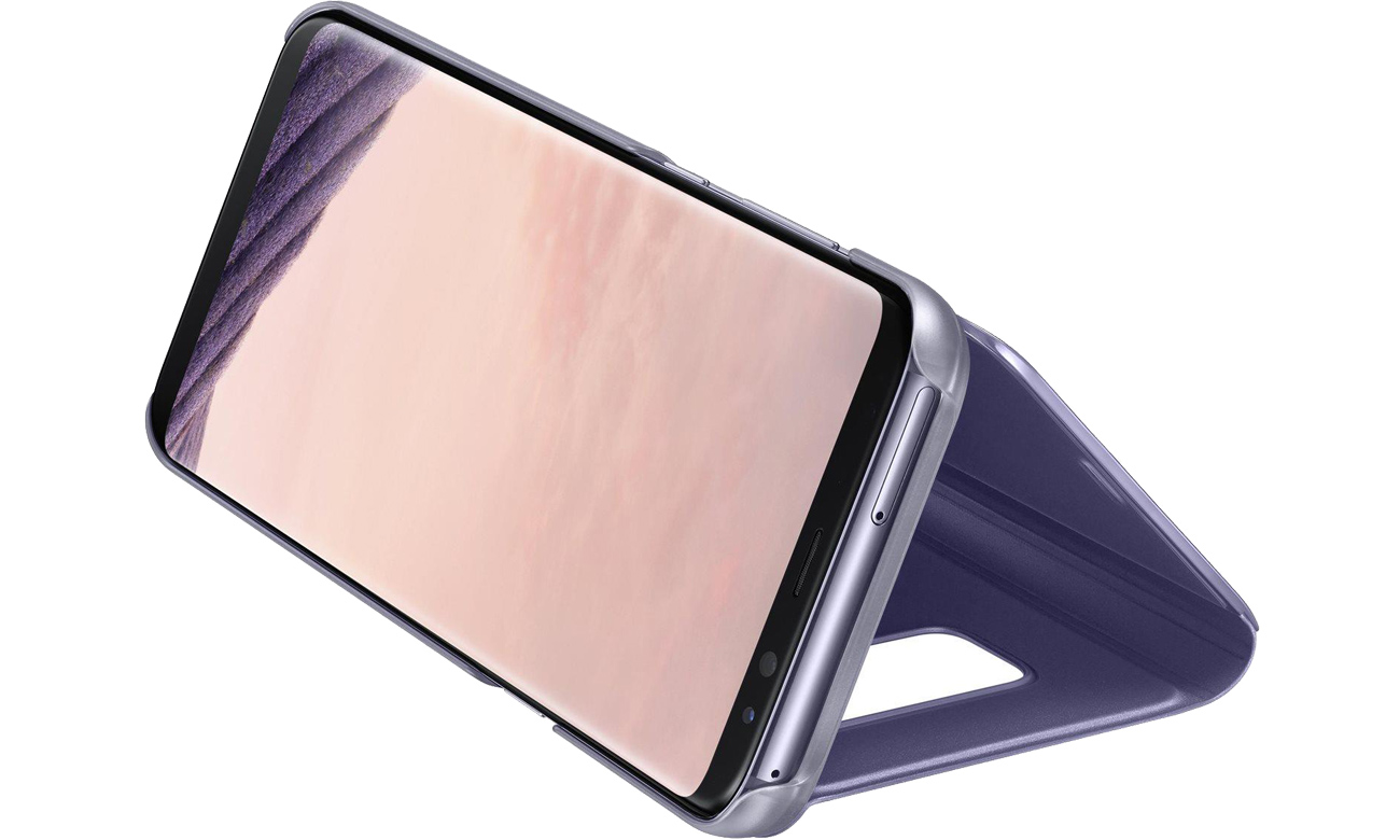 Samsung Clear View Cover do Galaxy S8+ fioletowy funkcja podstawki