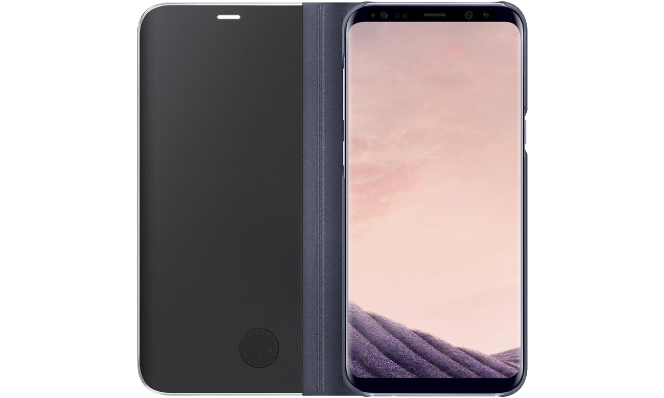 Samsung Clear View Cover do Galaxy S8+ fioletowy otwarte etui