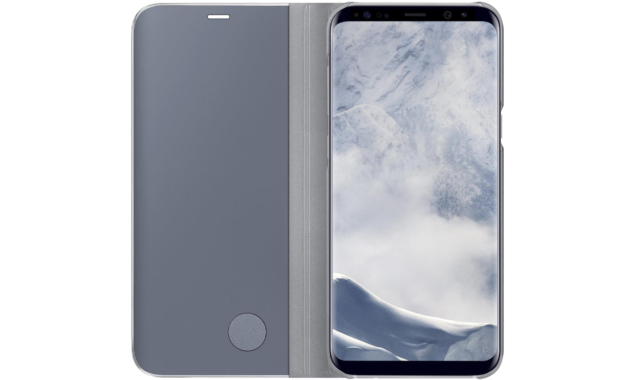 Samsung Clear View Cover do Galaxy S8+ srebrny otwarte etui