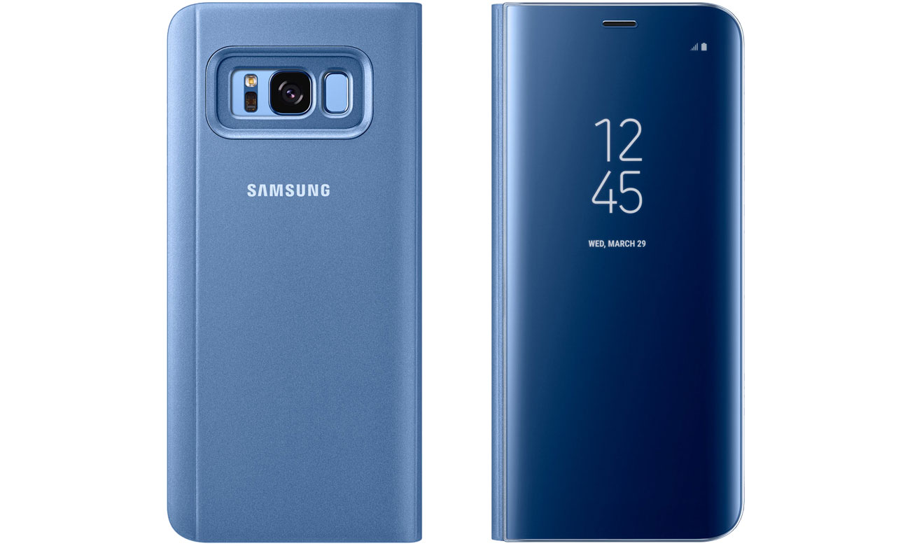 Clear View Cover do Galaxy S8 Blue Interaktywna klapka