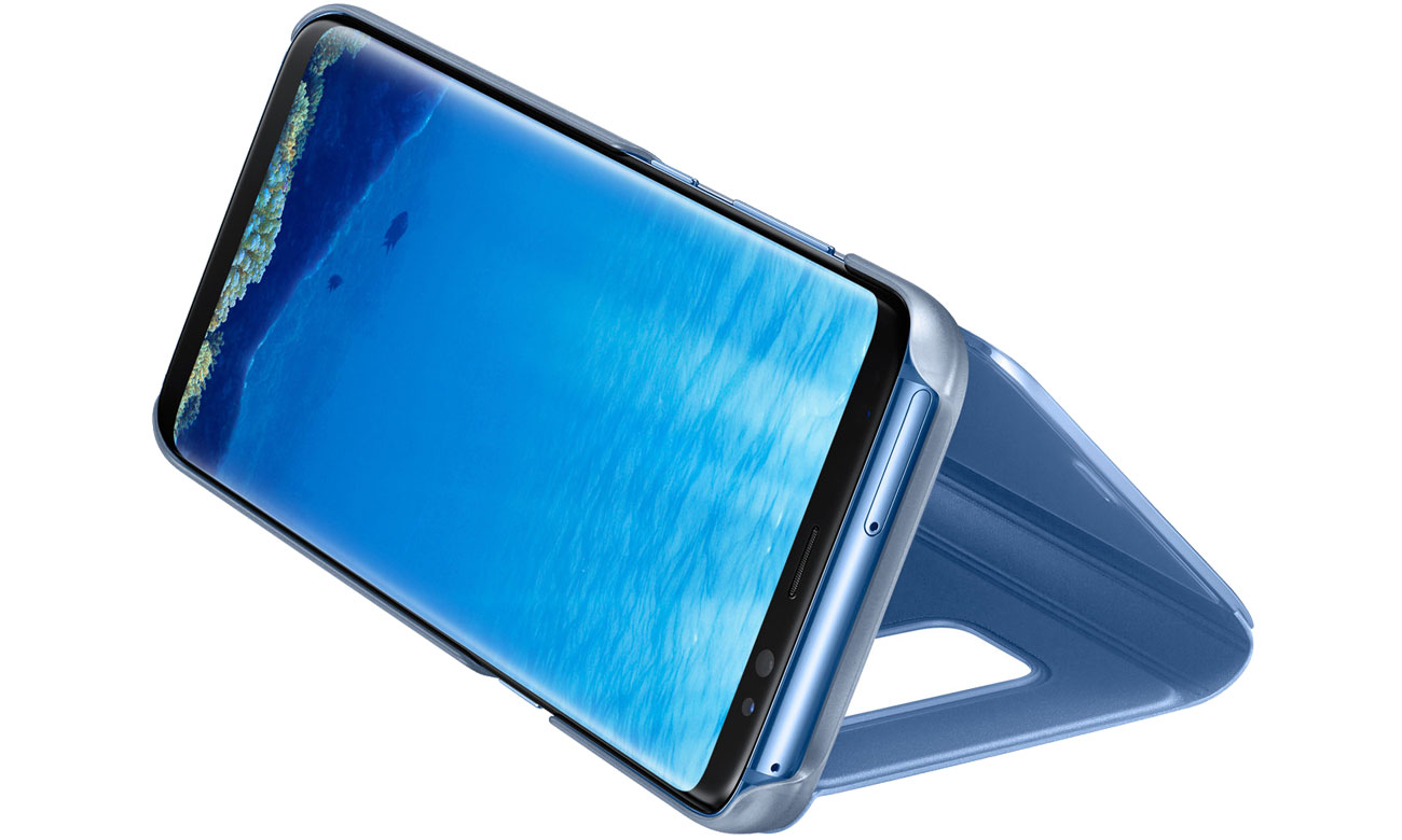 Samsung Clear View Cover do Galaxy S8 Blue Funkcja podstawki