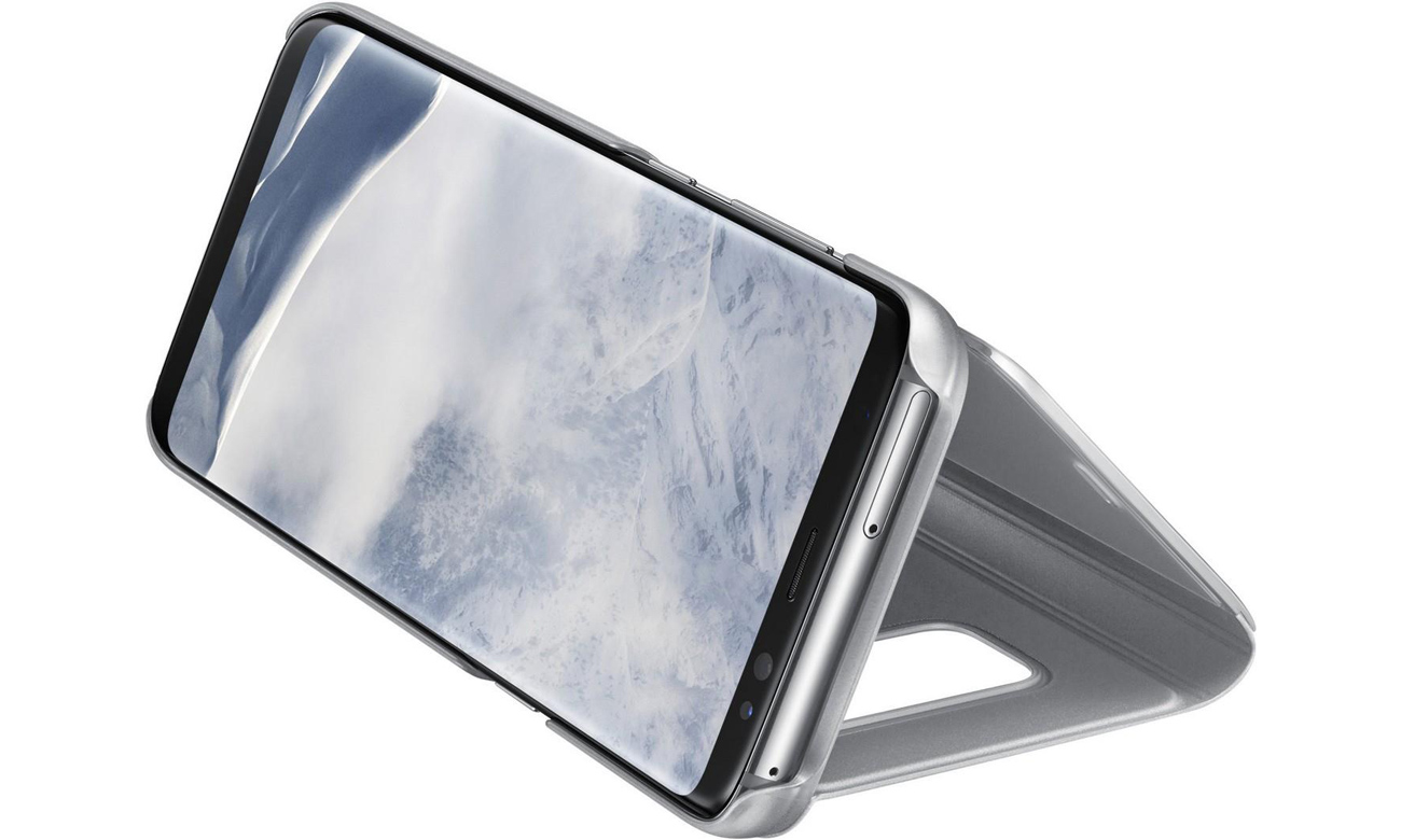 Samsung Clear View Cover pour Galaxy S8 argent, fonction support