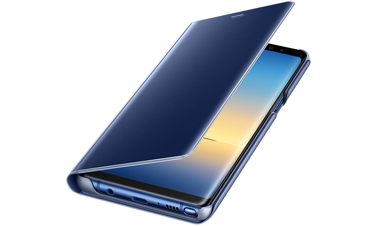 Etui z klapką Clear View Standing Cover Deep Blue do Galaxy Note 8