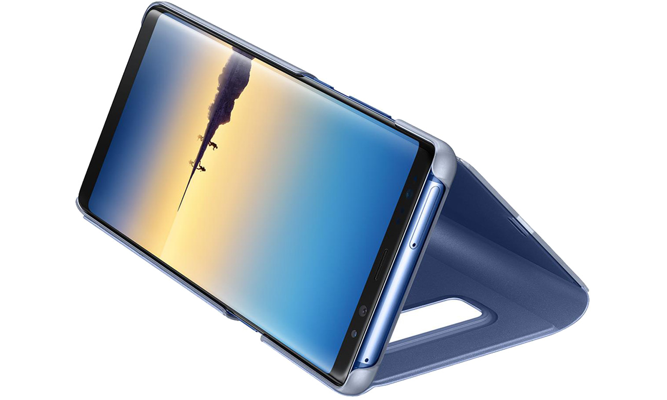Clear View Standing Cover Deep Blue do Galaxy Note 8 Funkcja podstawki