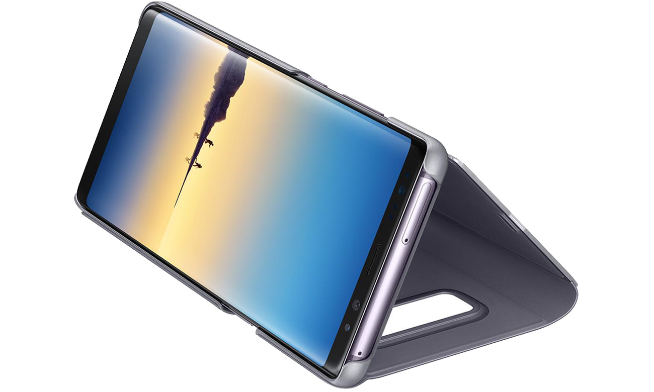Clear View Standing Cover Grey do Galaxy Note 8 Funkcja podstawki