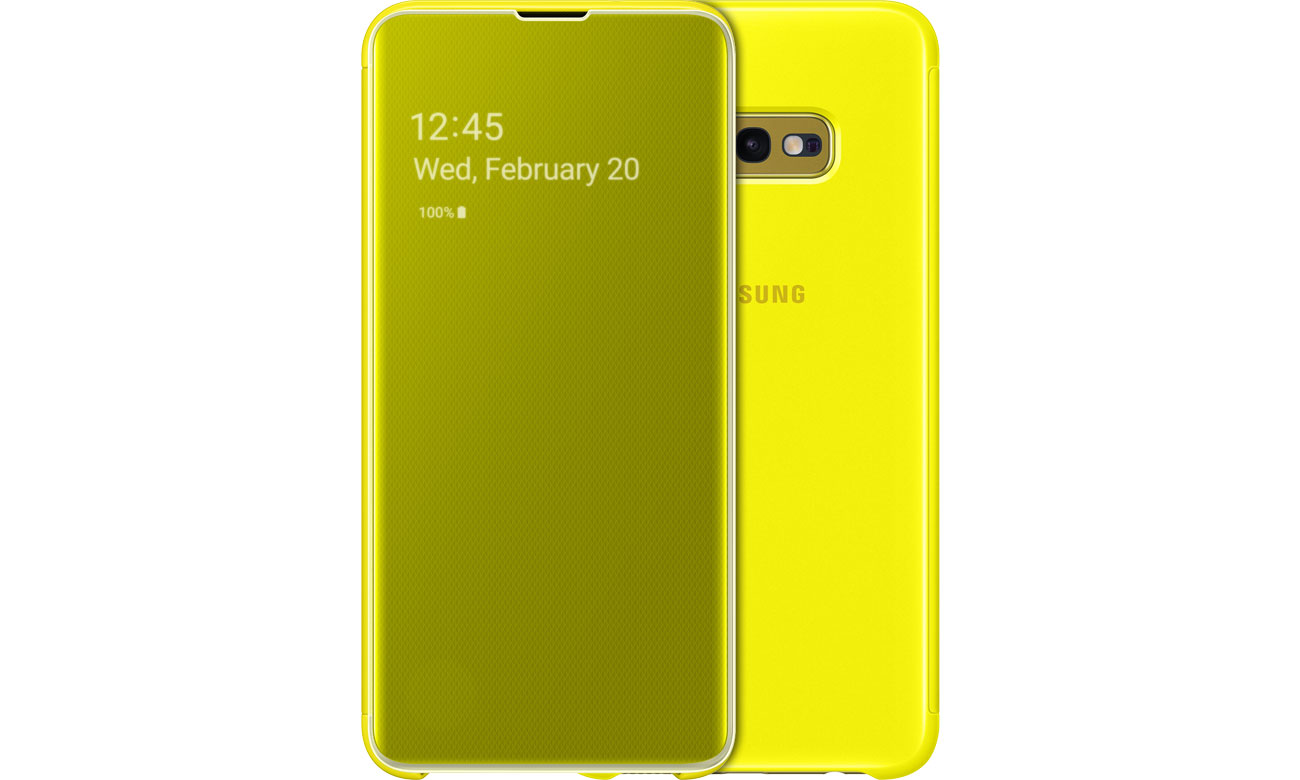 Etui Samsung Clear View Cover do Galaxy S10e żółte