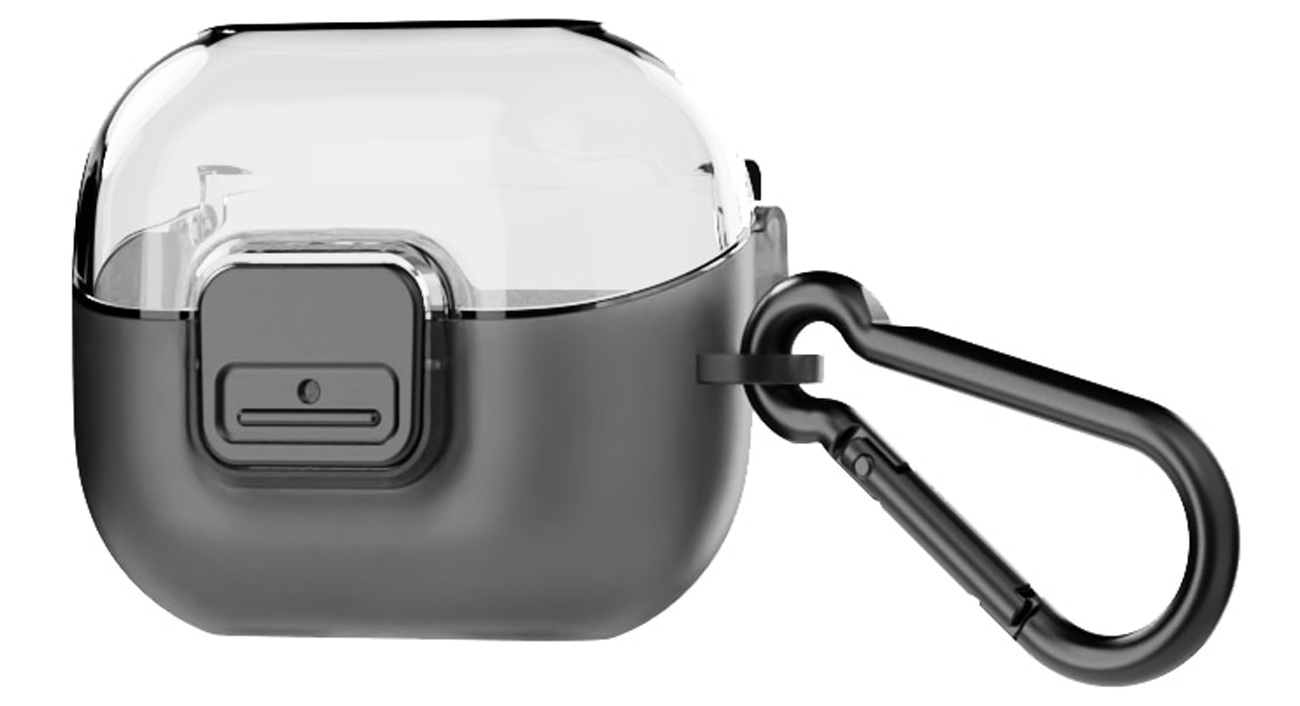 Etui Samsung Clip Case z karabińczykiem do Galaxy Buds3 / Buds3 Pro - Widok od przodu pod kątem