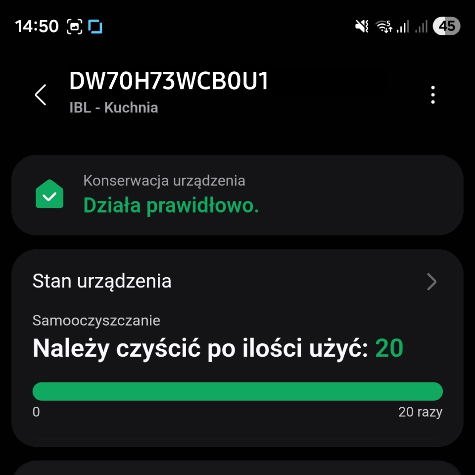 sprawdzanie stanu urządzenia