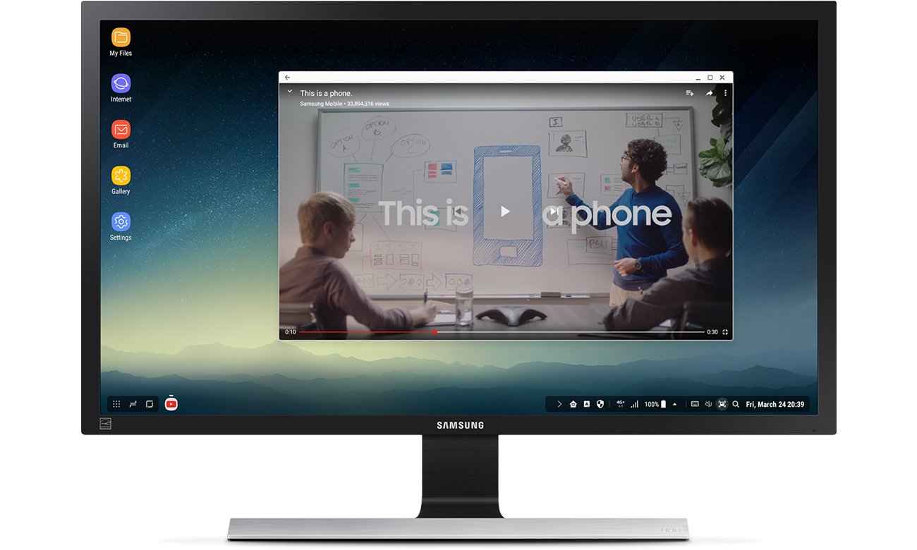 Samsung DeX widok pulpitu