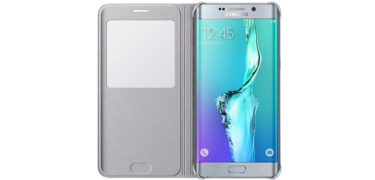 Samsung S-View Cover do Galaxy S6 Edge Plus srebrny