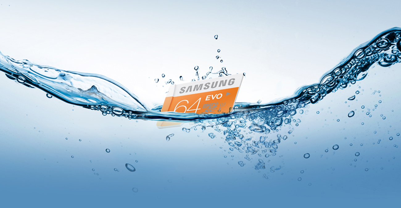 Samsung 64GB microSDXC Evo Nie straszna jej woda