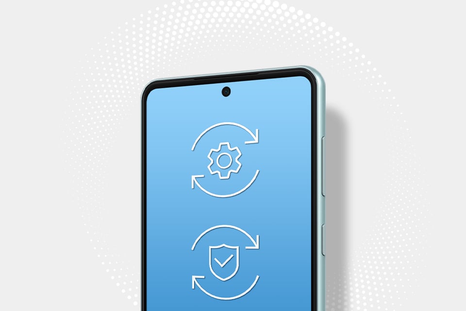 aktualizacje systemu do 4 lat z Galaxy M55 5g