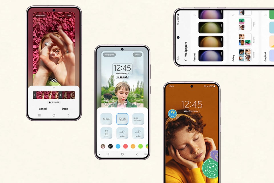 Dostosuj wygląd interfejsu Galaxy S23+ do swoich preferencji Dostosuj wygląd interfejsu Galaxy S23+ do swoich preferencji
